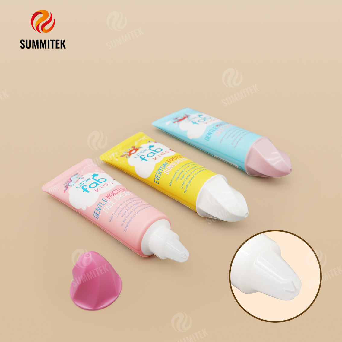 兒童防曬乳和保濕管，附冰淇淋推入式帽